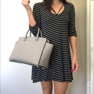 Michael Kors grey/silver leather handbag